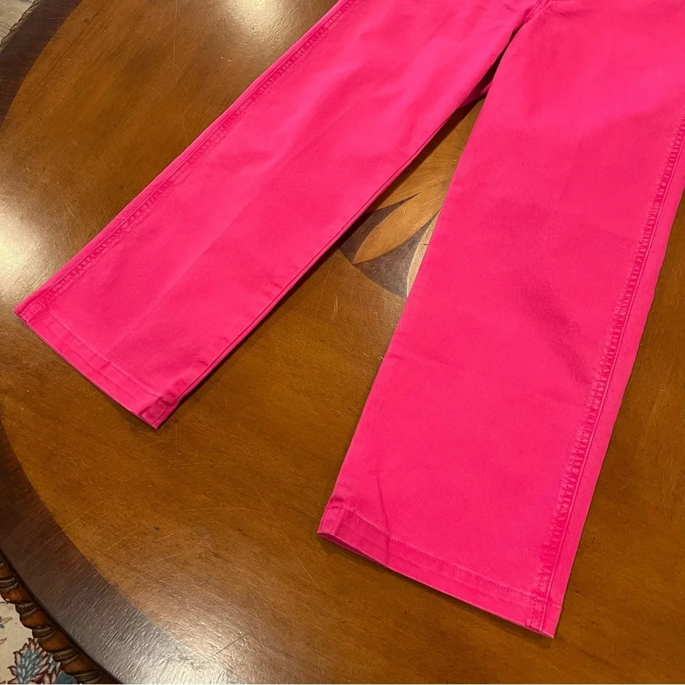 NEW J.Crew Women’s Slim Wide Leg‎ Crop Pant Intense Pink 25P Petite Barbiecore
